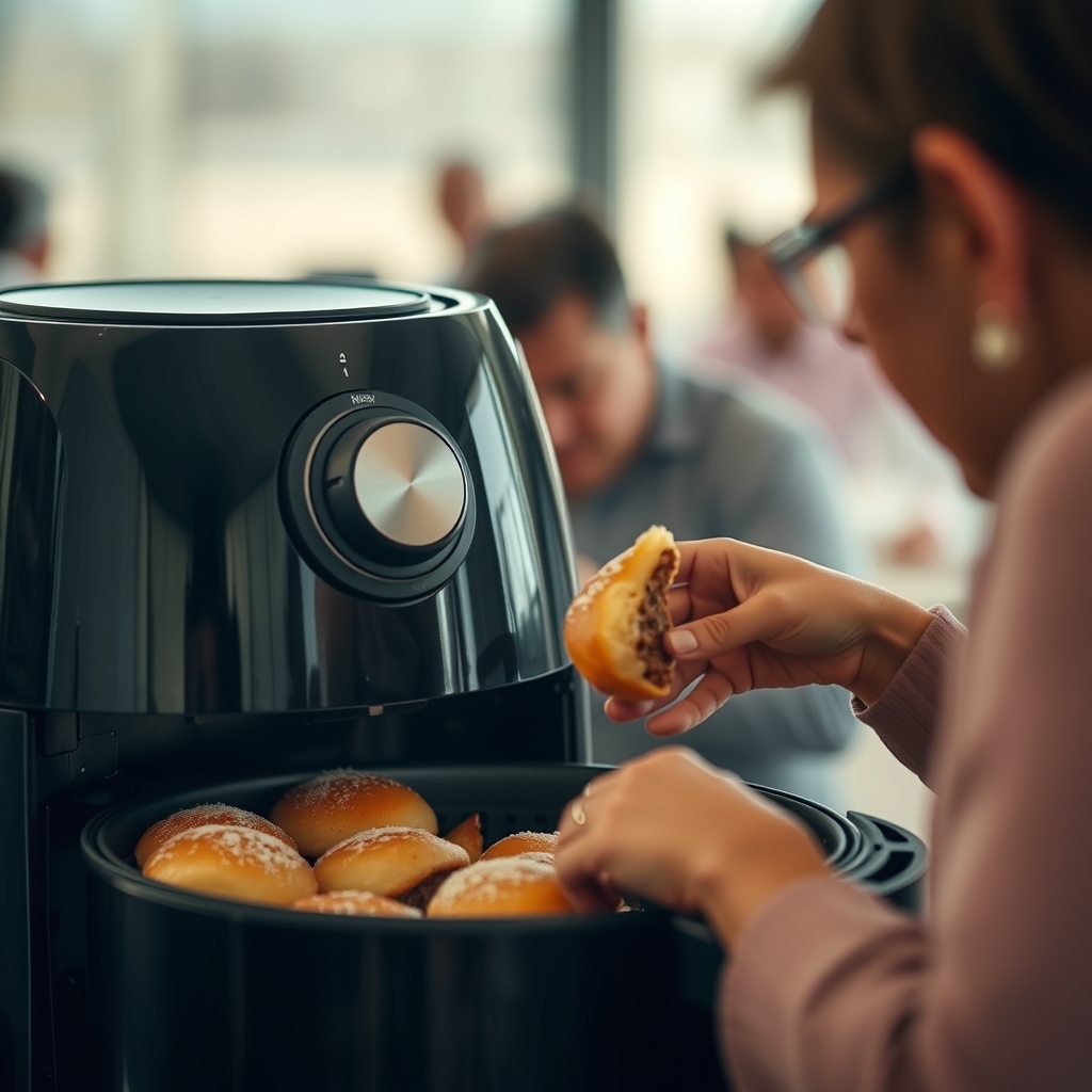 Les miettes et corps étrangers : un bruit de frottement intermittent · Airfryer qui fait du bruit comment le réduire