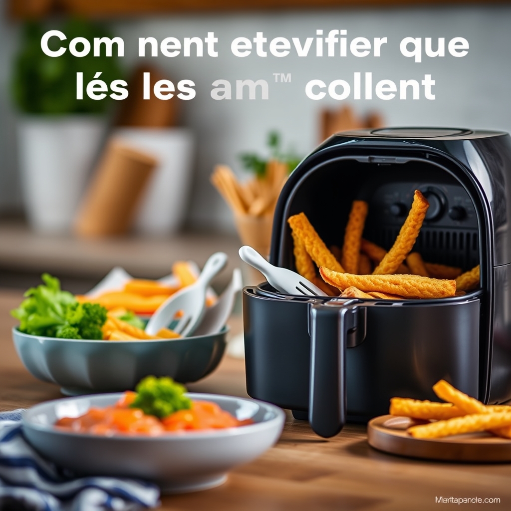 Questions fréquentes · Comment éviter que les aliments collent dans l'airfryer